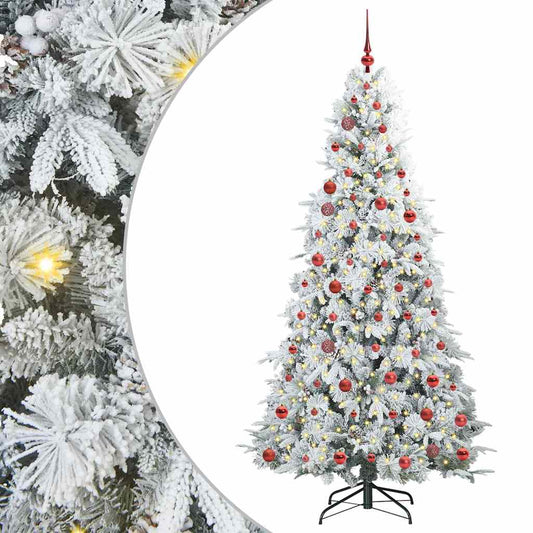 Árvore de Natal Articulada Artificial Branco 210 cm PE e PVC