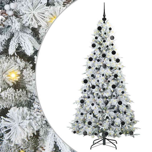 Árvore de Natal Articulada Artificial Branco 210 cm PE e PVC