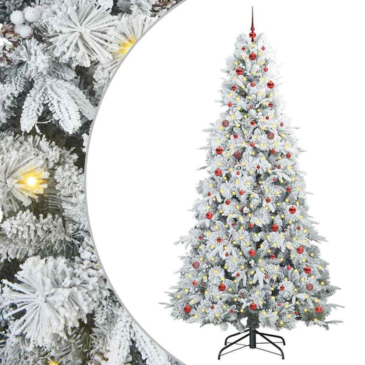 Árvore de Natal Articulada Artificial Branco 240 cm PE e PVC