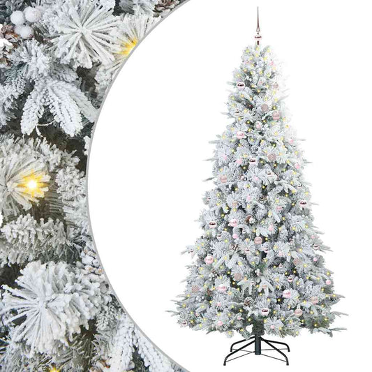 Árvore de Natal Articulada Artificial Branco 240 cm PE e PVC