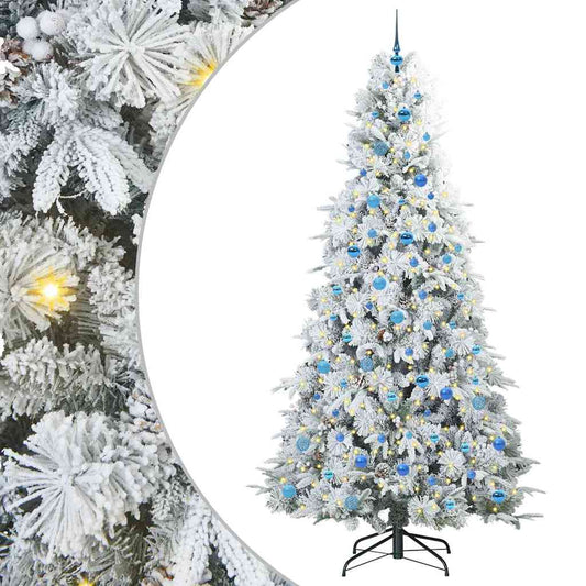 Árvore de Natal Articulada Artificial Branco 240 cm PE e PVC