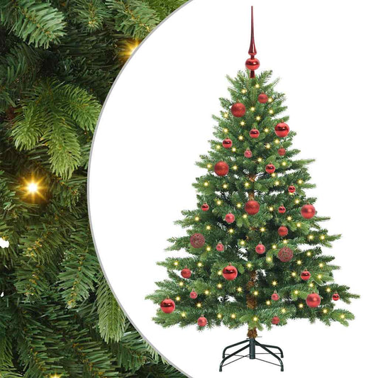 Árvore de Natal Artificial com 150 LEDs Verde 150 cm PE e PVC