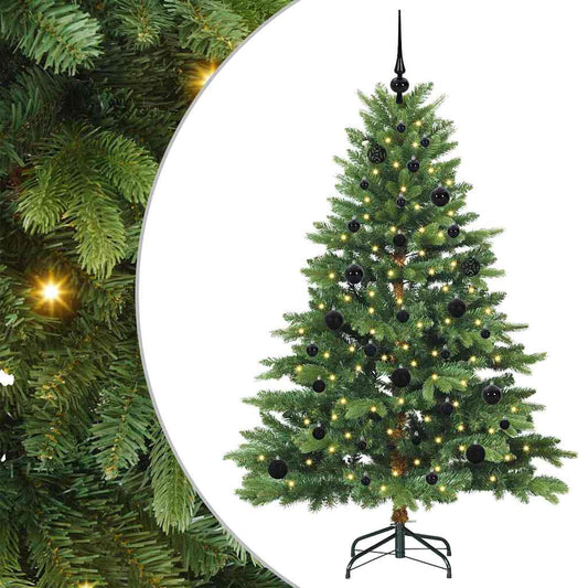 Árvore de Natal Artificial com 150 LEDs Verde 150 cm PE e PVC