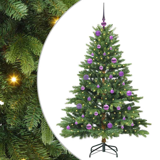 Árvore de Natal Artificial com 150 LEDs Verde 150 cm PE e PVC