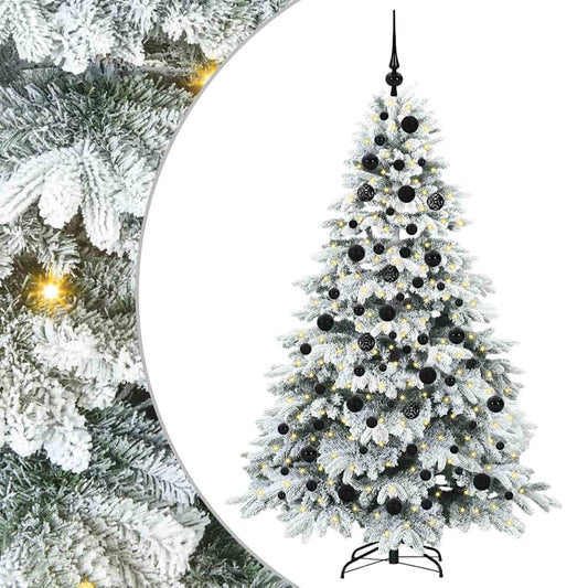 Árvore de Natal Artificial com 300 LEDs Branco 180 cm PE e PVC