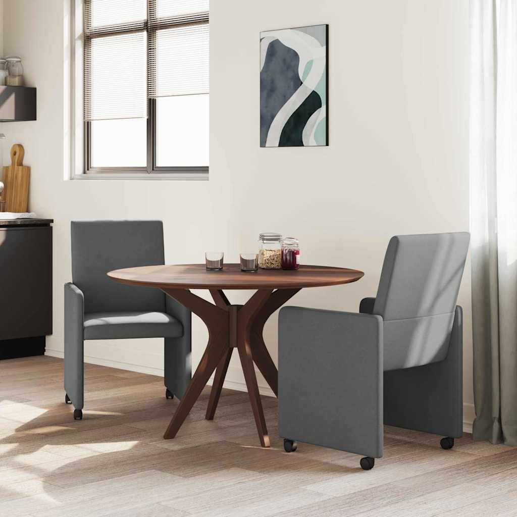 Cadeiras de Jantar 2 pcs Cinzento escuro 57 x 66 x 94 cm tecido