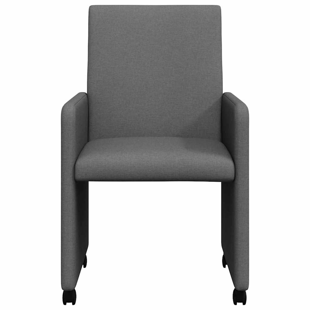Cadeiras de Jantar 2 pcs Cinzento escuro 57 x 66 x 94 cm tecido