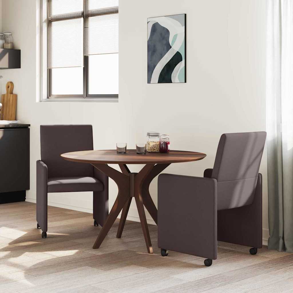 Cadeiras de Jantar 2 pcs Castanho escuro 57 x 66 x 94 cm tecido