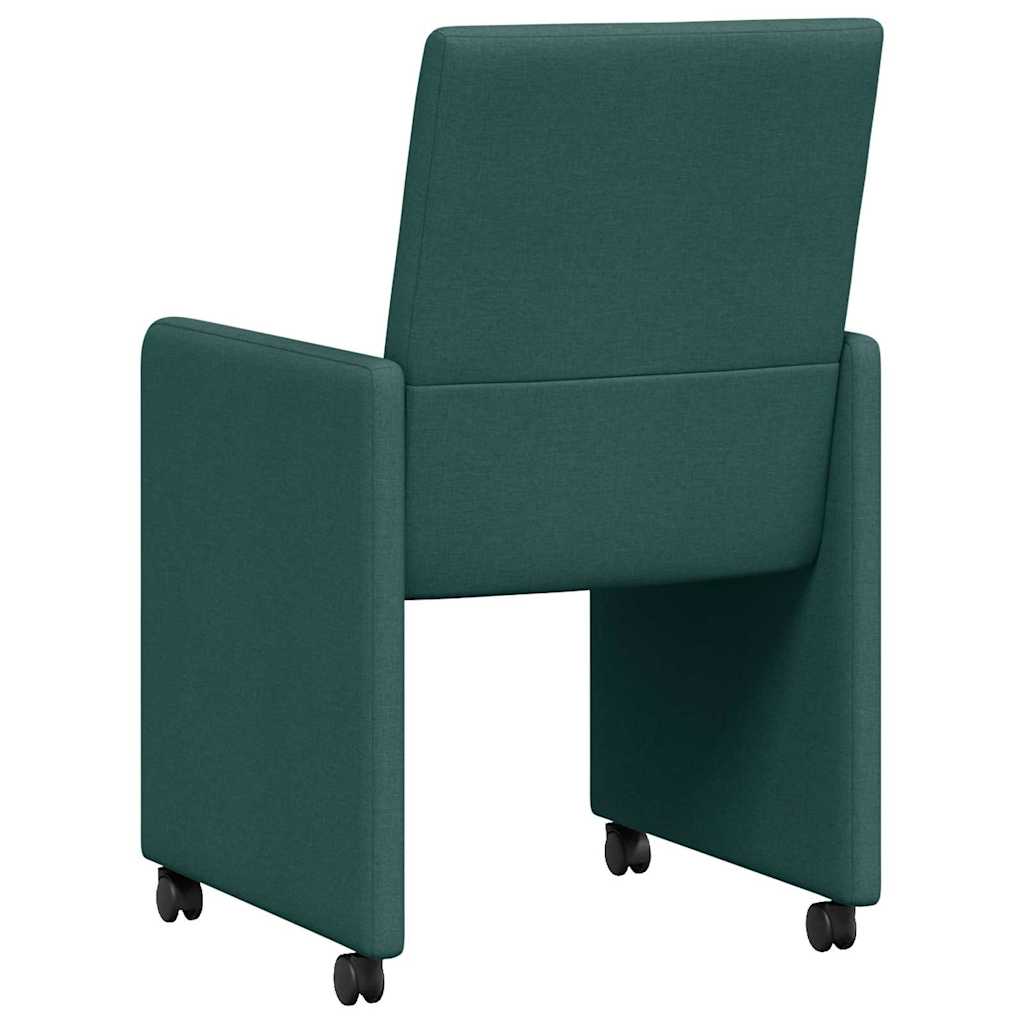 Cadeiras de Jantar 2 pcs Verde-escuro 57 x 66 x 94 cm tecido
