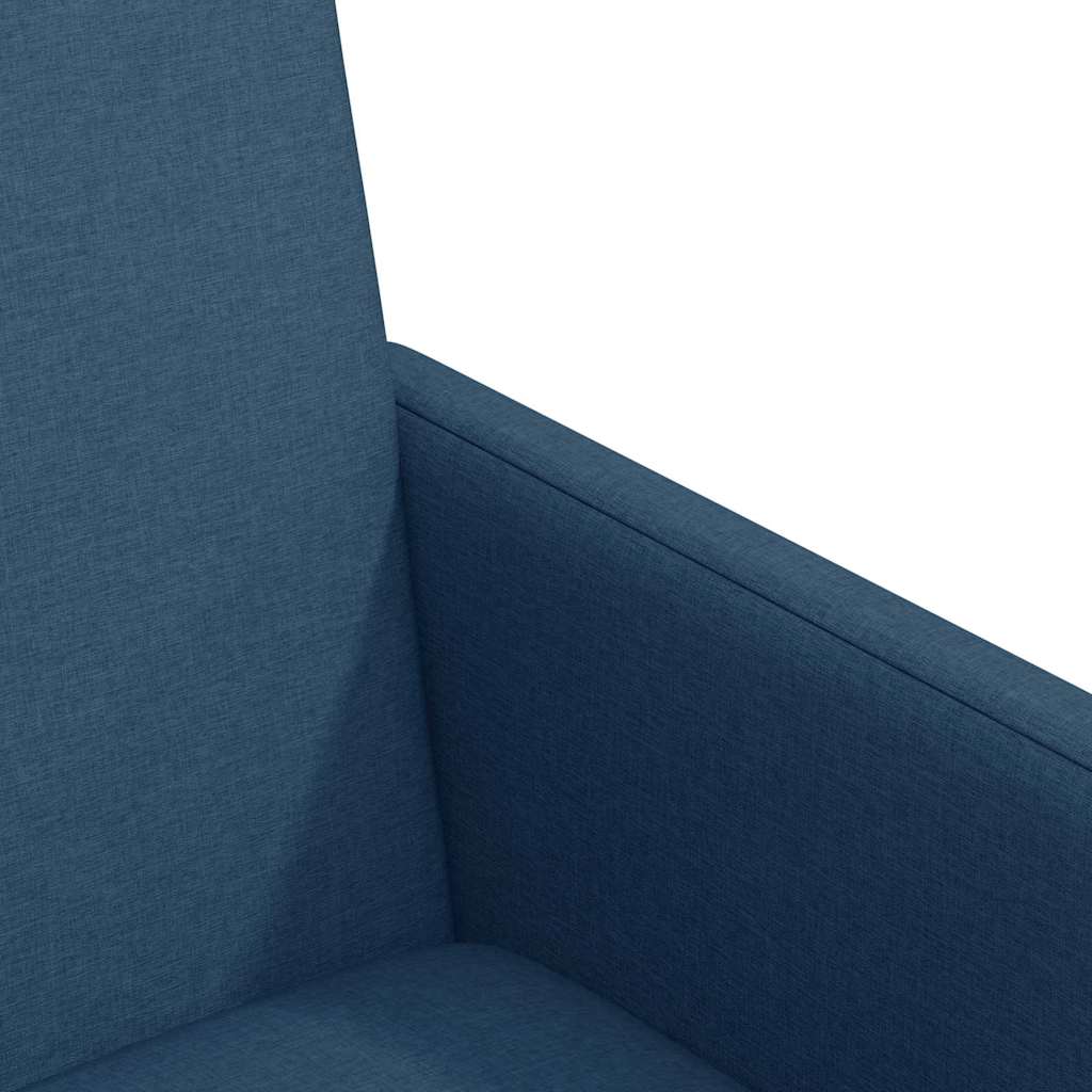 Cadeiras de Jantar com roda 2 pcs Azul 57 x 66 x 94 cm tecido