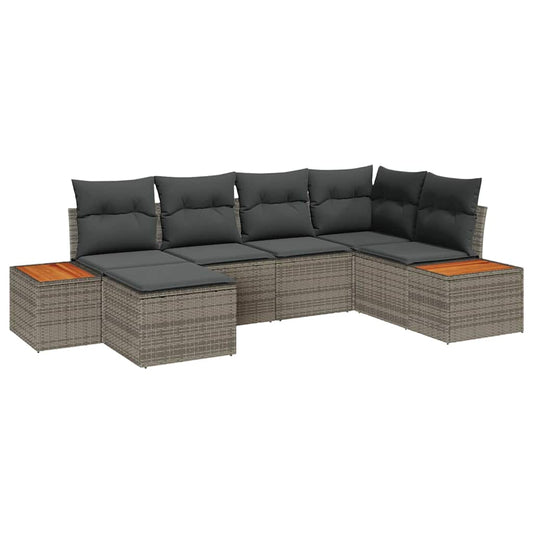 Conjunto de Sofá de Jardim 6 pcs Cinzeto 264 x 154 x 85 cm