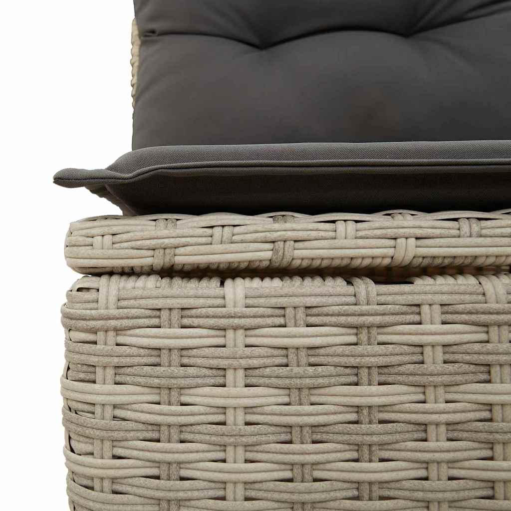 Conjunto de Sofá de Jardim com almofada 6 pcs Cinzento-claro
