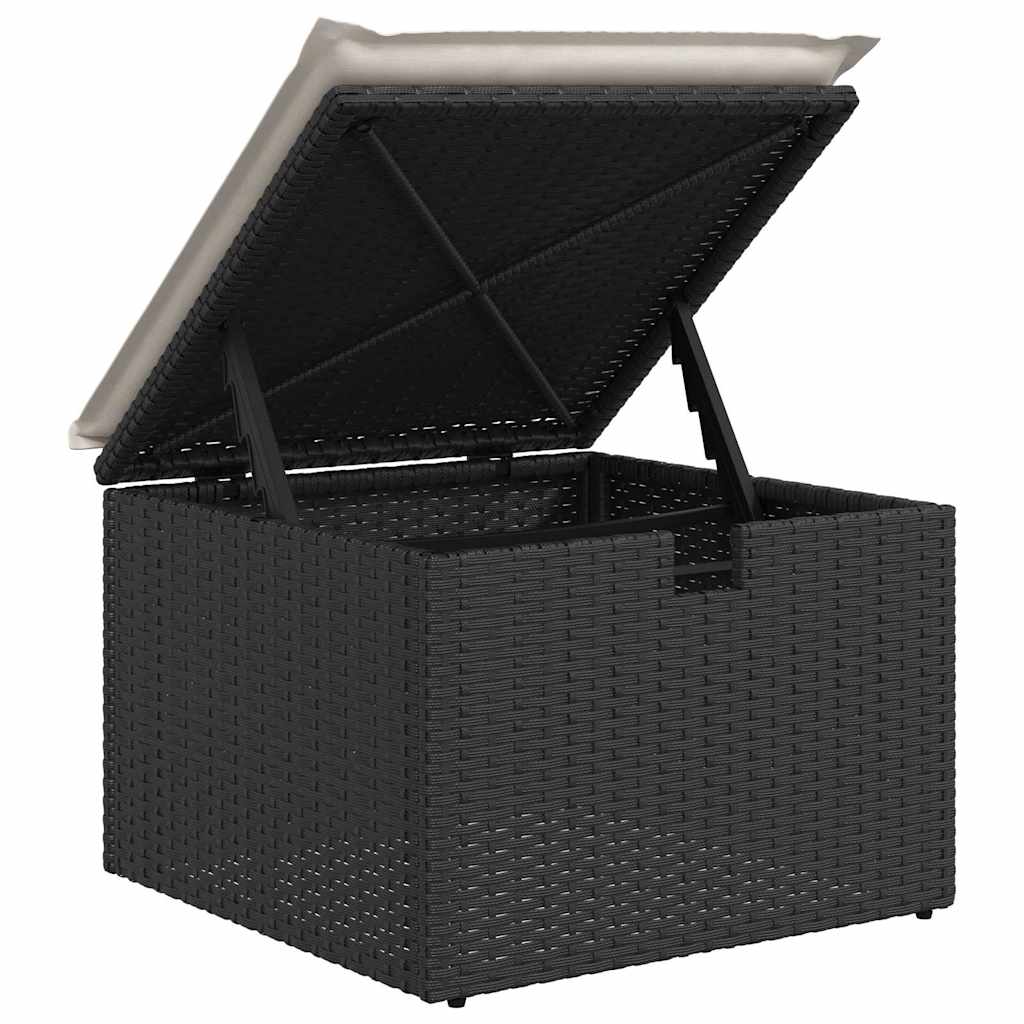 Conjunto de Sofá de Jardim 6 pcs Preto 55 x 62 x 69 cm