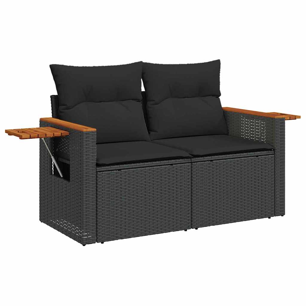 Conjunto de Sofá de Jardim 11 pcs Preto 100 x 100 x 71 cm