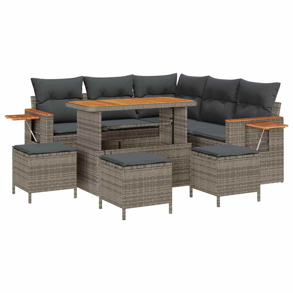 Conjunto de Sofá de Jardim 9 pcs Cinzeto 110 x 55 x 71 cm