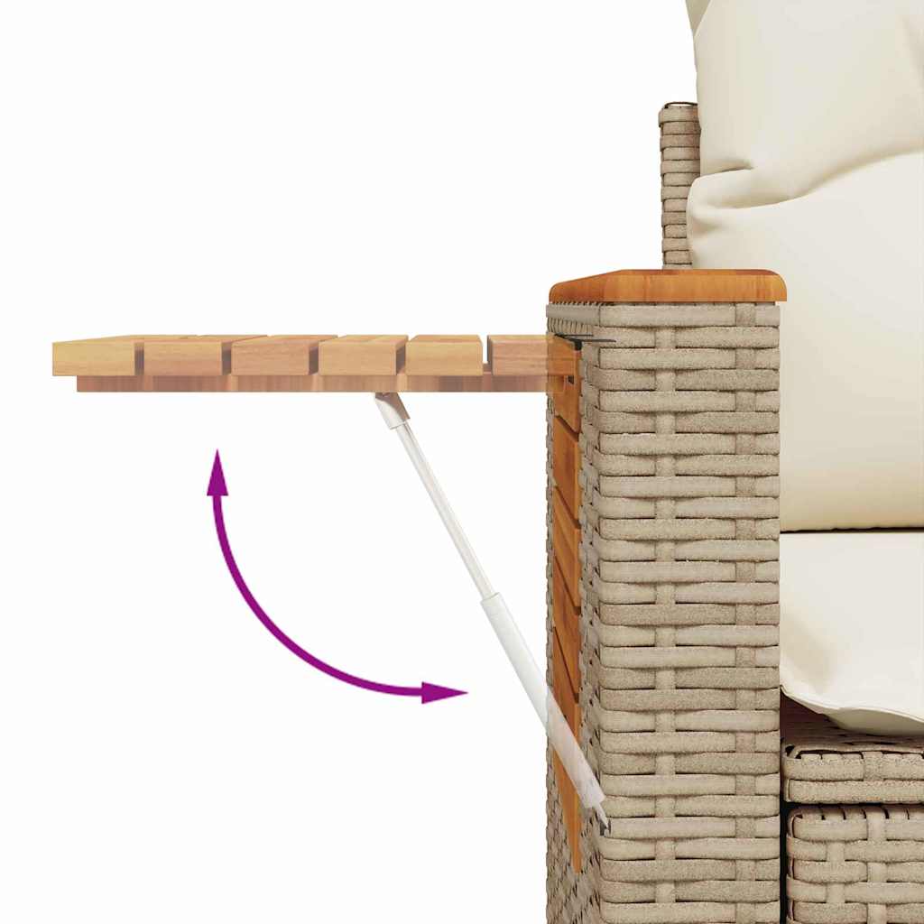 Conjunto de Sofá de Jardim 12 pcs bege e creme 90 x 55 x 71 cm