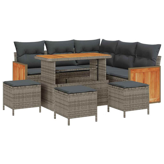 Conjunto de Sofá de Jardim 9 pcs Cinzeto 110 x 55 x 71 cm
