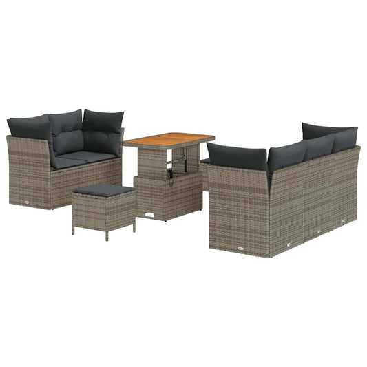 Conjunto de Sofá de Jardim 8 pcs Cinzeto 90 x 55 x 71 cm