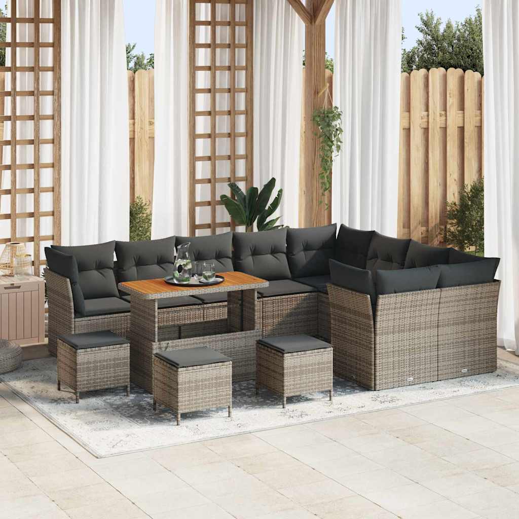 Conjunto de Sofá de Jardim 13 pcs Cinzeto 110 x 55 x 71 cm