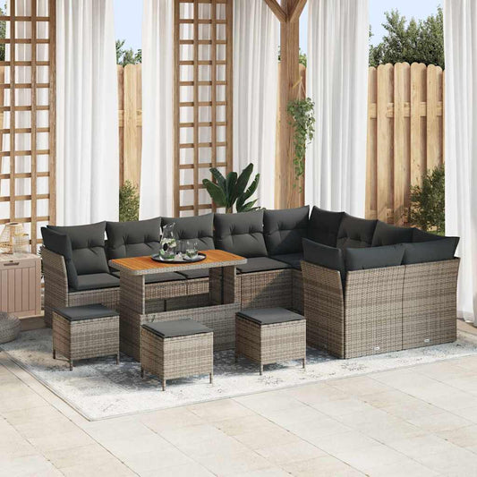 Conjunto de Sofá de Jardim 13 pcs Cinzeto 110 x 55 x 71 cm