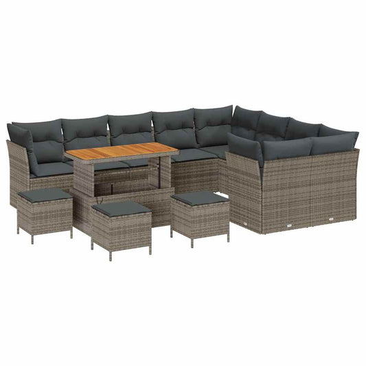 Conjunto de Sofá de Jardim 13 pcs Cinzeto 110 x 55 x 71 cm