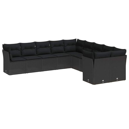 Conjunto de Sofá de Jardim 13 pcs Preto 100 x 100 x 71 cm