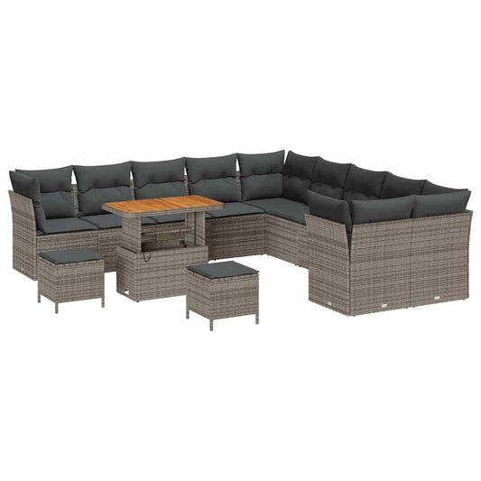 Conjunto de Sofá de Jardim 13 pcs Cinzeto 90 x 55 x 71 cm