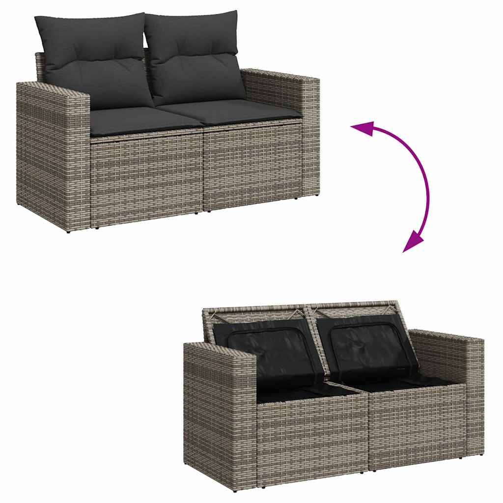Conjunto de Sofá de Jardim 10 pcs Cinzeto 90 x 55 x 71 cm