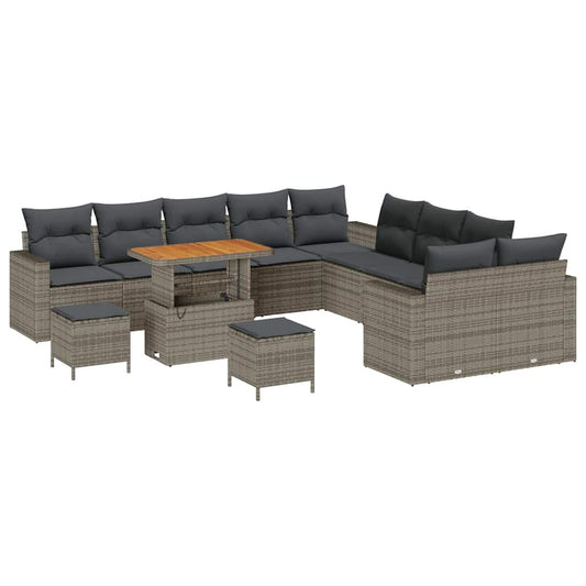 Conjunto de Sofá de Jardim 13 pcs Cinzeto 90 x 55 x 71 cm