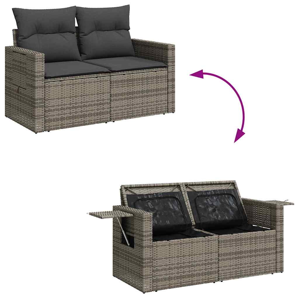 Conjunto de Sofá de Jardim 10 pcs Cinzeto 90 x 55 x 71 cm