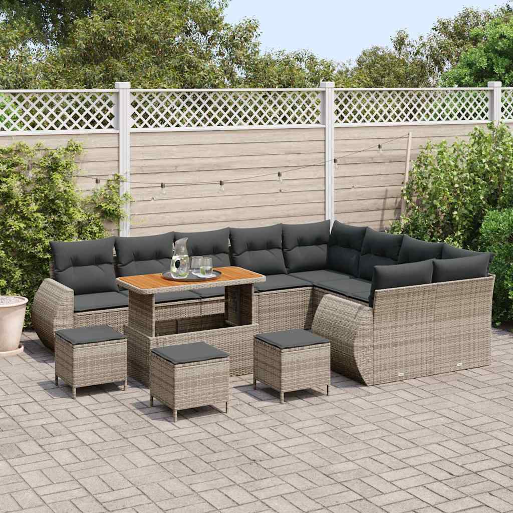 Conjunto de Sofá de Jardim 13 pcs Cinzeto 110 x 55 x 71 cm