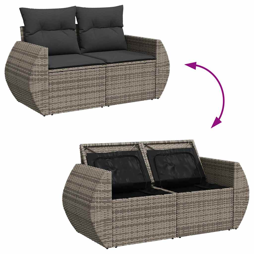 Conjunto de Sofá de Jardim 13 pcs Cinzeto 100 x 100 x 71 cm
