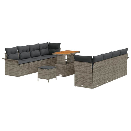 Conjunto de Sofá de Jardim 11 pcs Cinzeto 90 x 55 x 71 cm