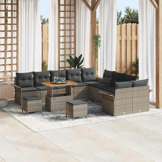 Conjunto de Sofá de Jardim 13 pcs Cinzeto 90 x 55 x 71 cm