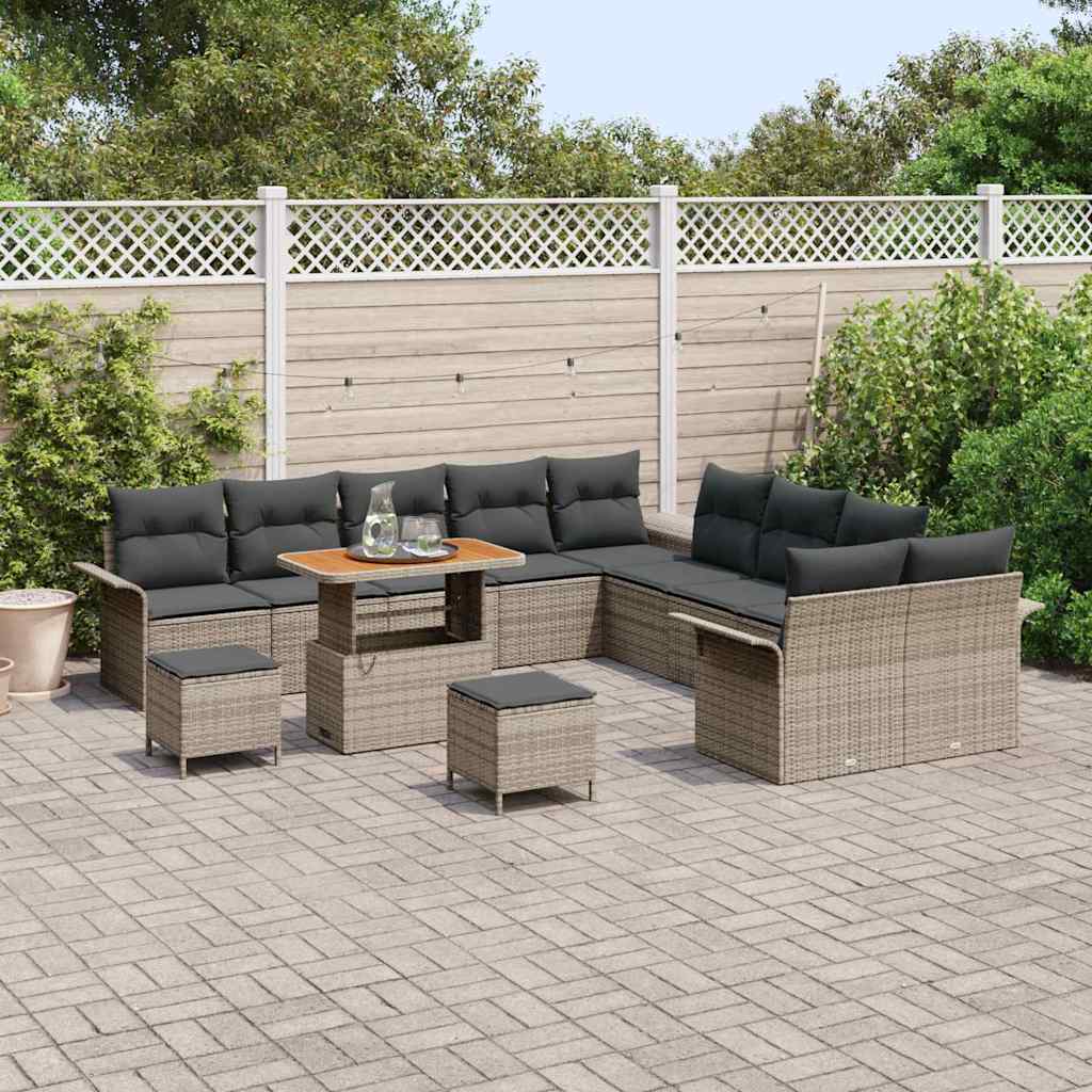 Conjunto de Sofá de Jardim 13 pcs Cinzeto 90 x 55 x 71 cm