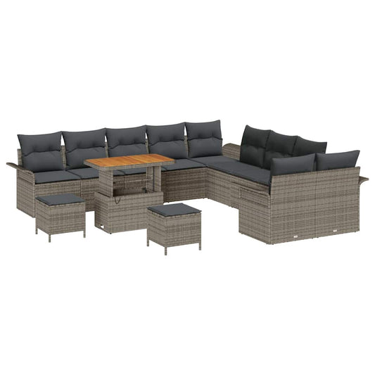 Conjunto de Sofá de Jardim 13 pcs Cinzeto 90 x 55 x 71 cm