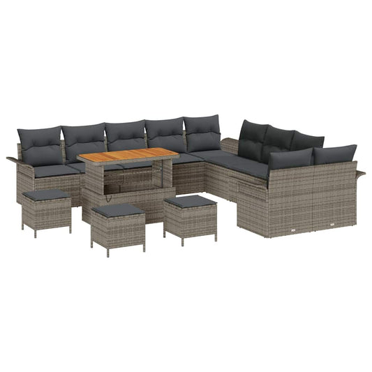 Conjunto de Sofá de Jardim 14 pcs Cinzeto 110 x 55 x 71 cm