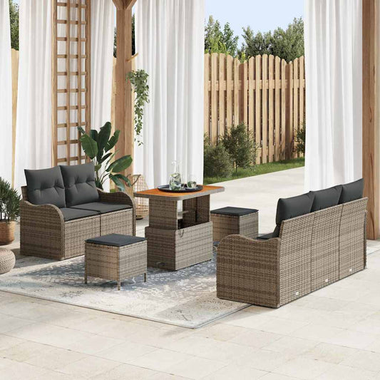 Conjunto de Sofá de Jardim 8 pcs Cinzeto 90 x 55 x 71 cm