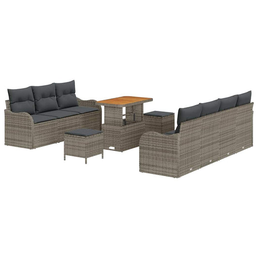 Conjunto de Sofá de Jardim 10 pcs Cinzeto 90 x 55 x 71 cm