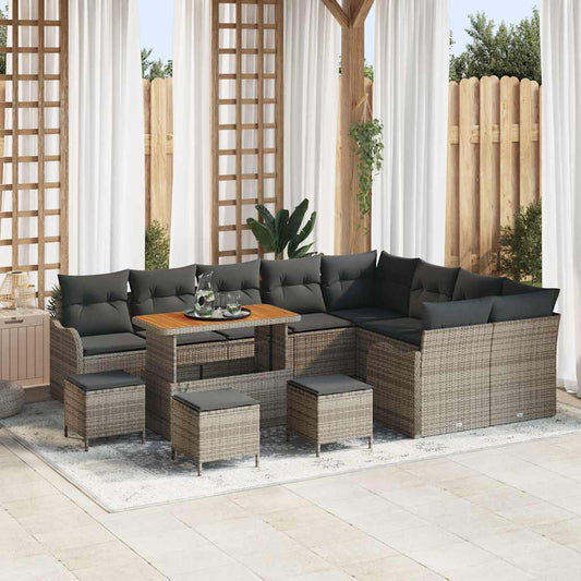 Conjunto de Sofá de Jardim 13 pcs Cinzeto 110 x 55 x 71 cm