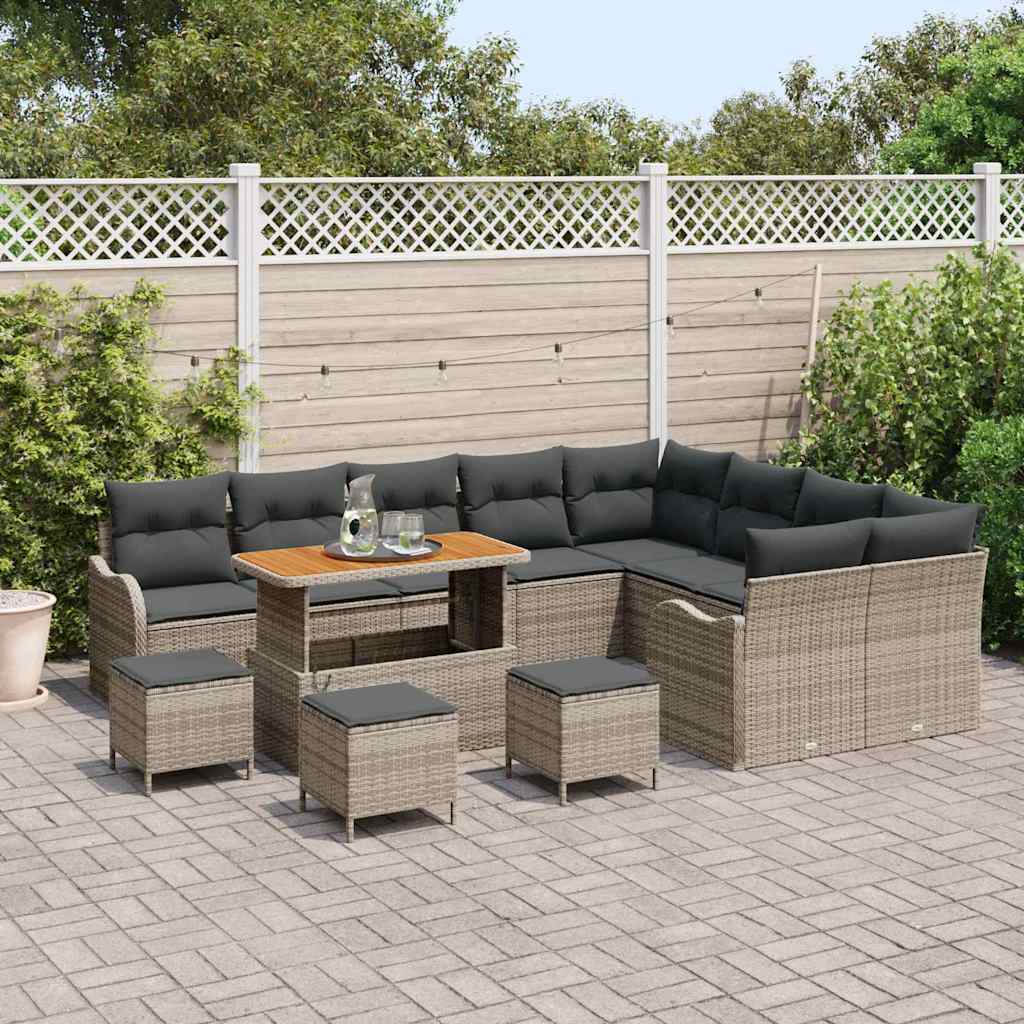 Conjunto de Sofá de Jardim 13 pcs Cinzeto 110 x 55 x 71 cm