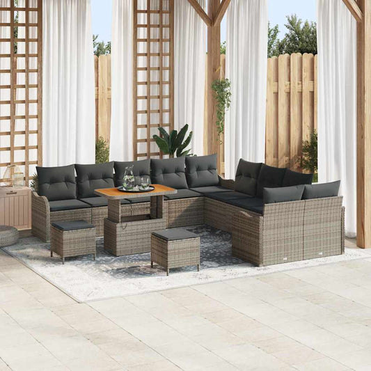 Conjunto de Sofá de Jardim 13 pcs Cinzeto 90 x 55 x 71 cm