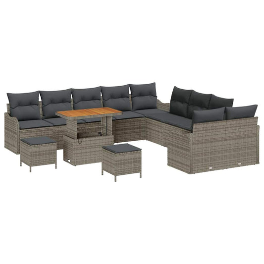 Conjunto de Sofá de Jardim 13 pcs Cinzeto 90 x 55 x 71 cm