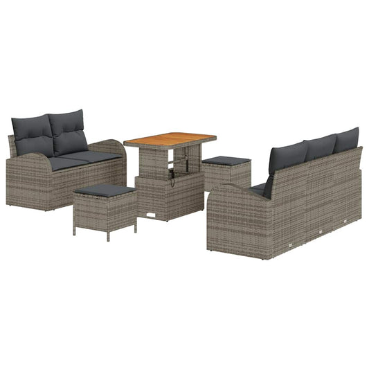 Conjunto de Sofá de Jardim 8 pcs Cinzeto 90 x 55 x 71 cm