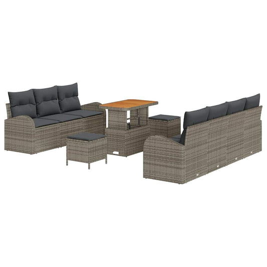 Conjunto de Sofá de Jardim 10 pcs Cinzeto 90 x 55 x 71 cm