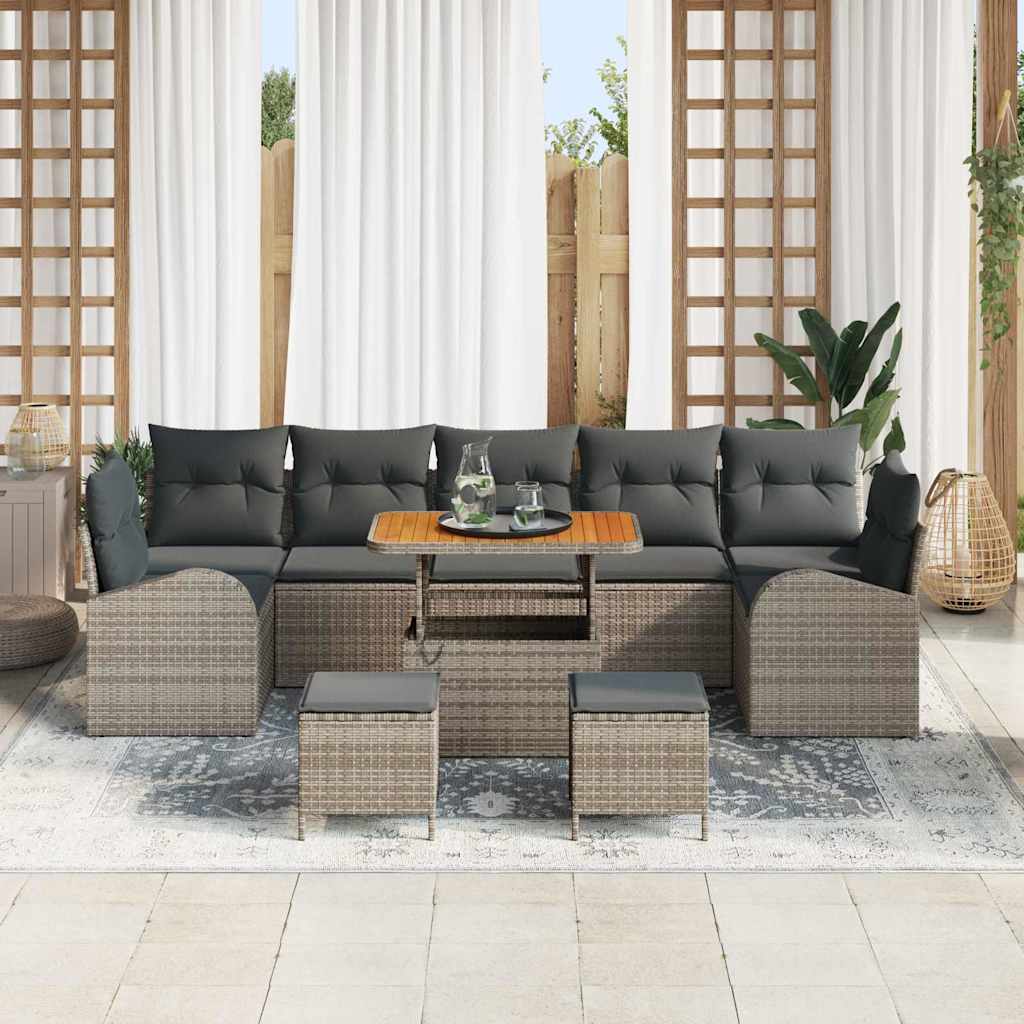 Conjunto de Sofá de Jardim 10 pcs Cinzeto 90 x 55 x 71 cm