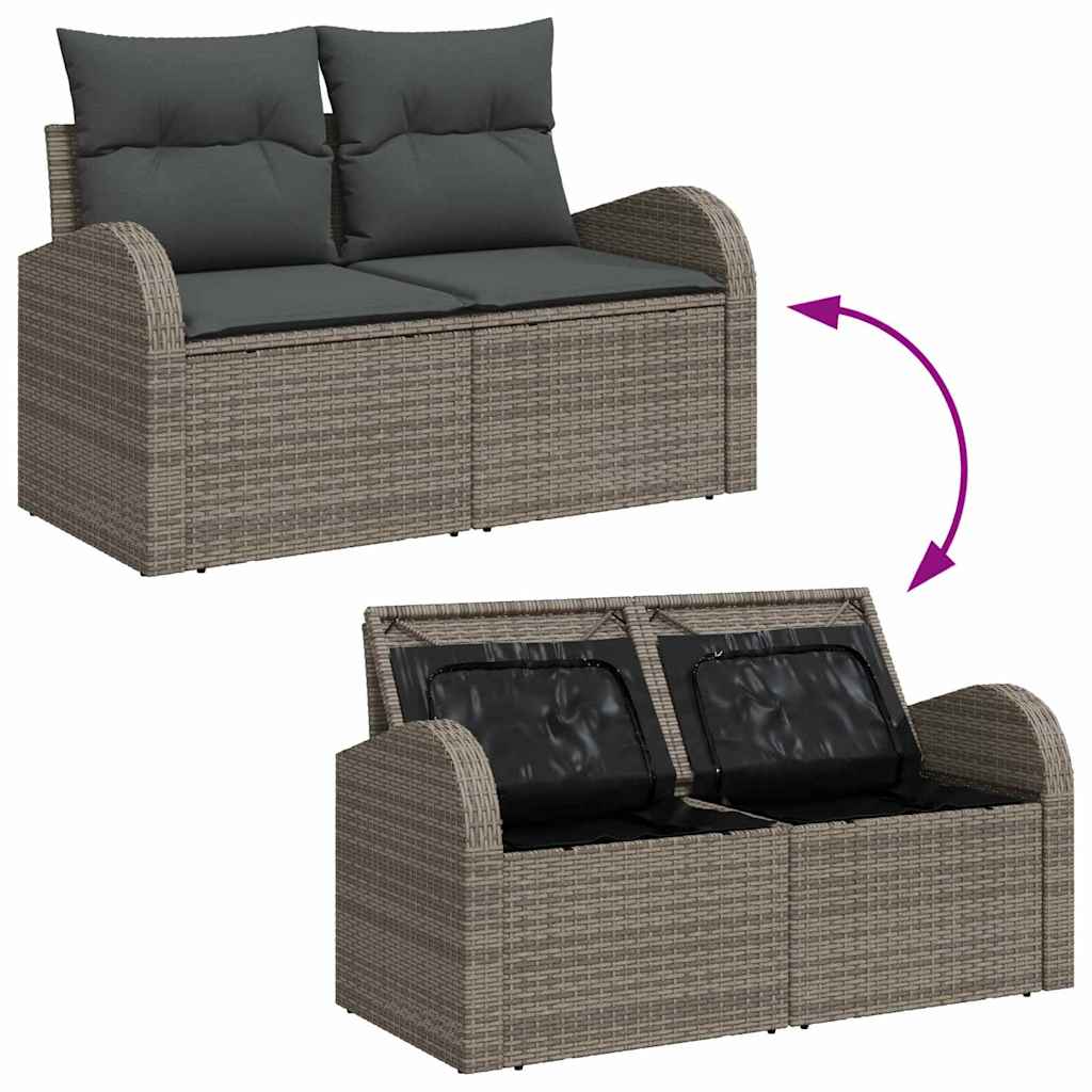 Conjunto de Sofá de Jardim 12 pcs Cinzeto 90 x 55 x 71 cm