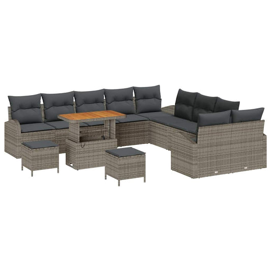 Conjunto de Sofá de Jardim 13 pcs Cinzeto 90 x 55 x 71 cm