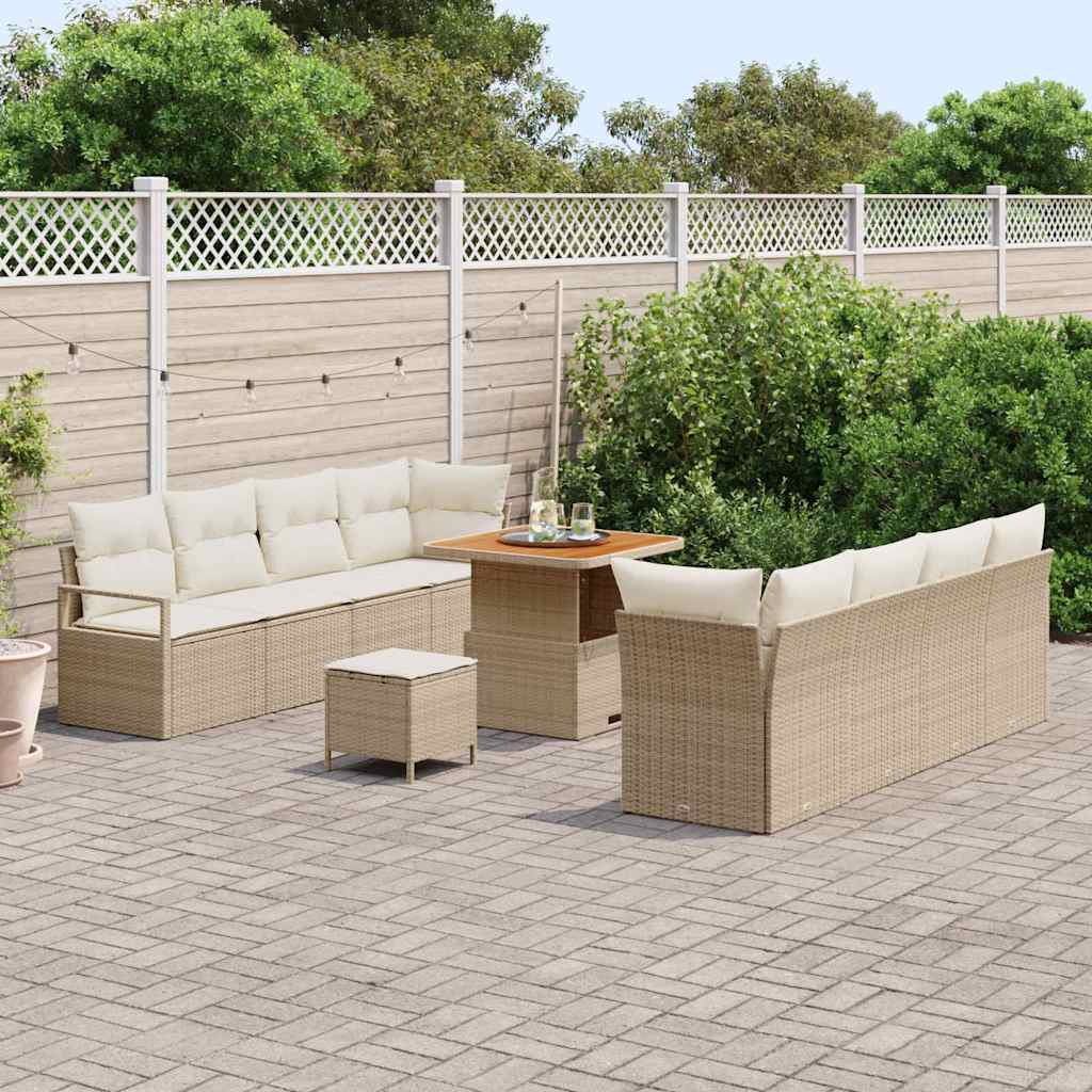 Conjunto de Sofá de Jardim Bege e Creme 80 x 80 x 71 cm
