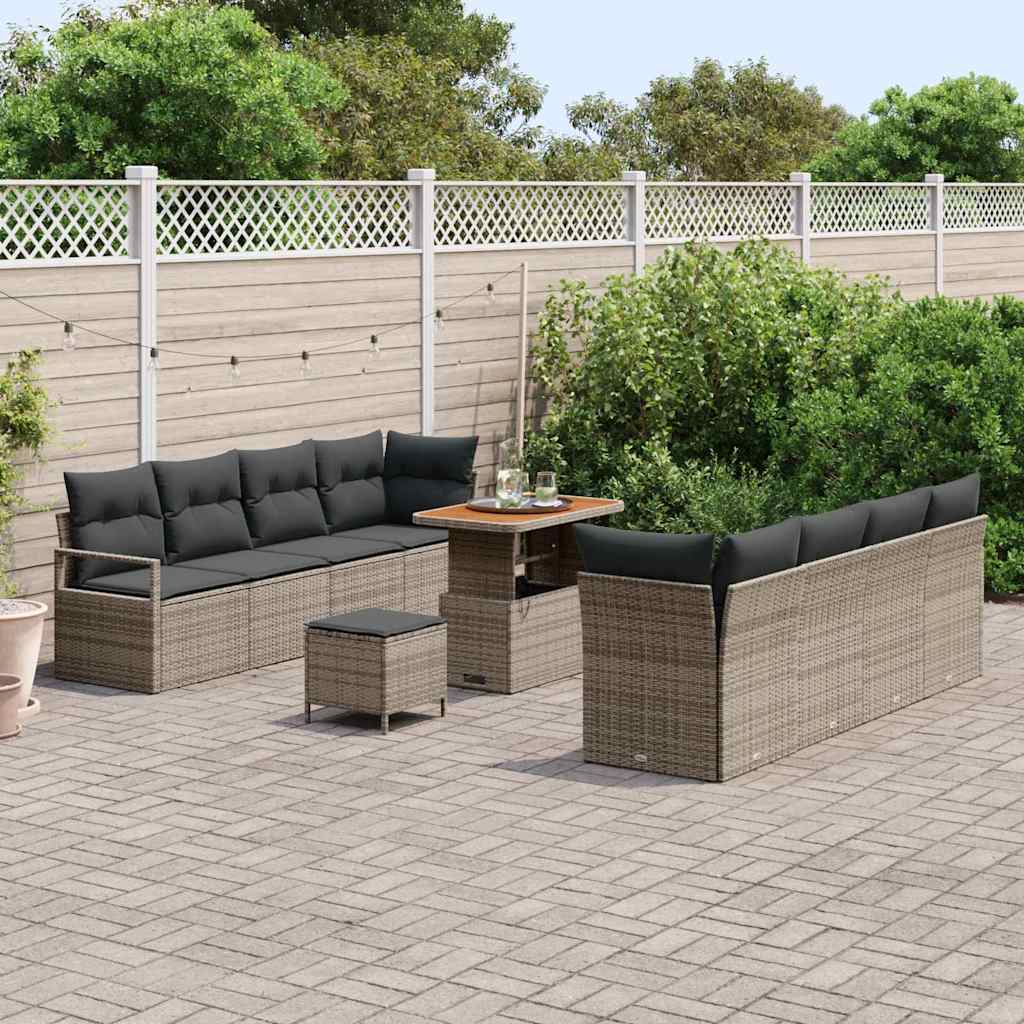 Conjunto de Sofá de Jardim com almofada Cinzeto 90 x 55 x 71 cm